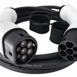 Type 2 to Type 2 22kw 3 phase cable close up