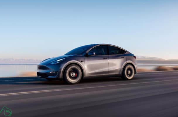 Tesla Model Y driving