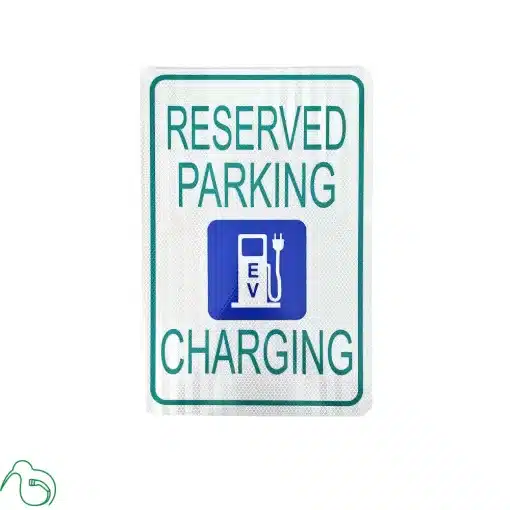 reserved parking for ev charging sign