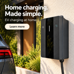 Smart EV wall charger mounted
